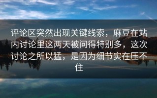 评论区突然出现关键线索，麻豆在站内讨论里这两天被问得特别多，这次讨论之所以猛，是因为细节实在压不住