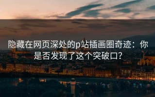 隐藏在网页深处的p站插画圈奇迹：你是否发现了这个突破口？
