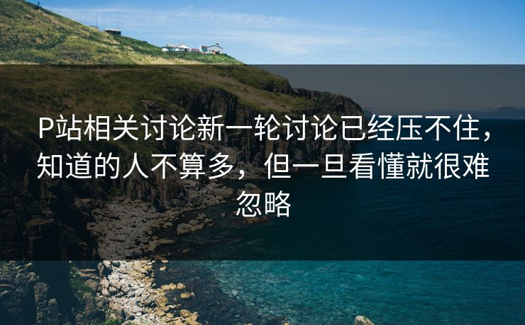 P站相关讨论新一轮讨论已经压不住，知道的人不算多，但一旦看懂就很难忽略-第1张图片-p站自媒体 | p站网页版内容站