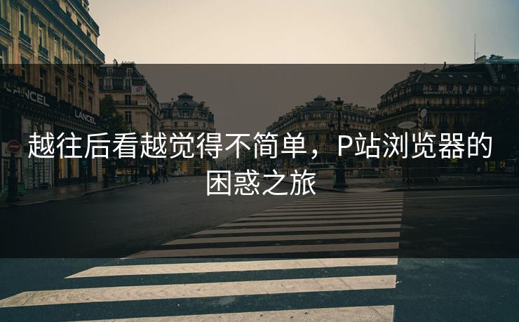 越往后看越觉得不简单，P站浏览器的困惑之旅-第1张图片-p站自媒体 | p站网页版内容站