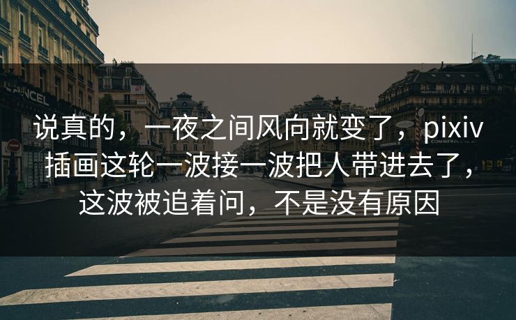 说真的，一夜之间风向就变了，pixiv插画这轮一波接一波把人带进去了，这波被追着问，不是没有原因-第1张图片-p站自媒体 | p站网页版内容站